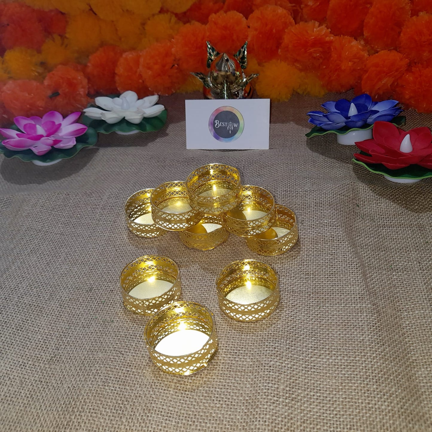 Metal T - light holder - Pack of 2