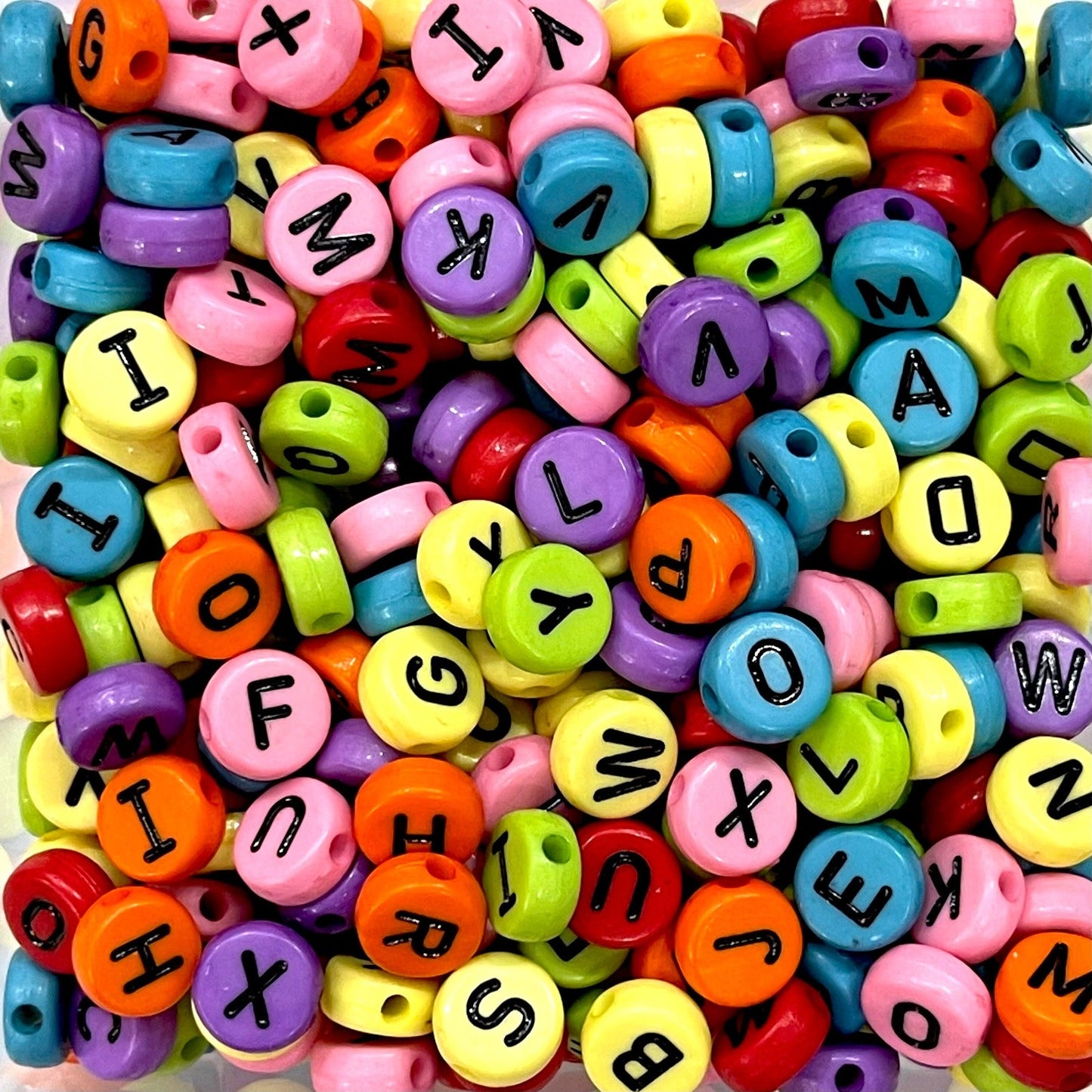 Multicolor Round Flat Alphabets - 20g
