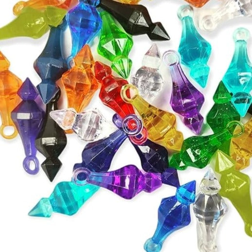 Plastic Crystal Hanging - set of 4