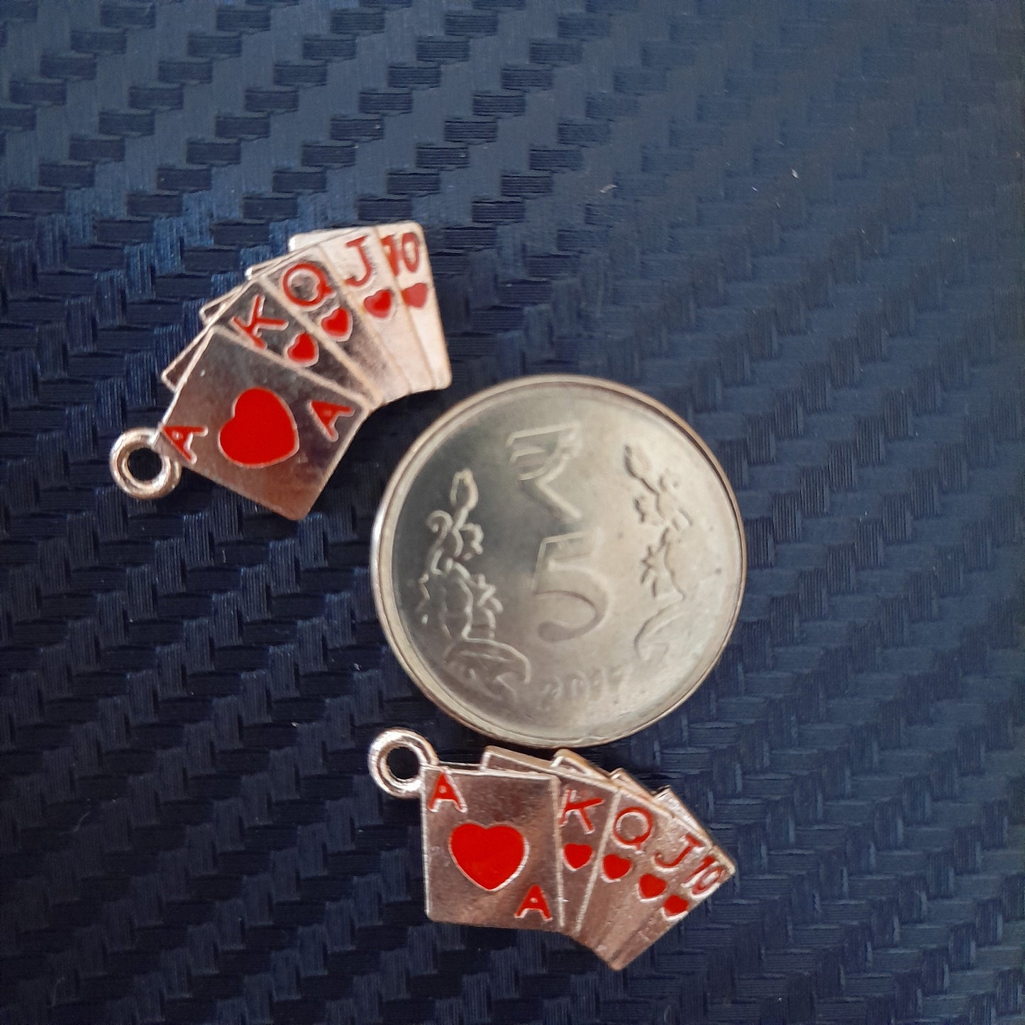 Playing Cards Metal Charms - Set Of 2 Bestow Charms