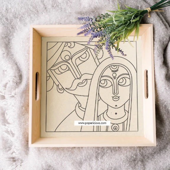 Pre Marked MDF Tray - 8x8"