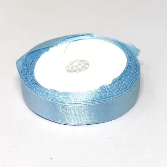 12.5mm Sky Blue Satin Ribbon - 1mtr