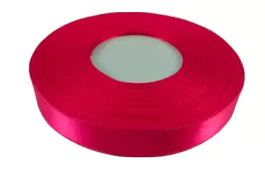 Rose pink satin ribbon 1" - 1mtr