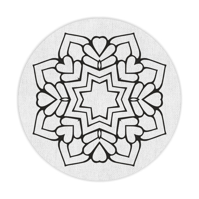 Round Mandala Canvas painting and DIY -12'