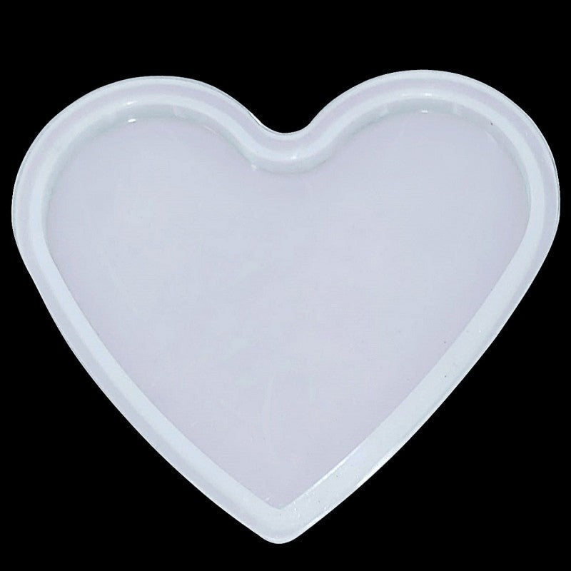 Silicone 4" Heart Coaster Mold