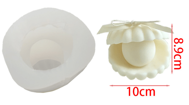 Silicone Shell With Pearl Candle Mold | Silicone Candle Mold Bestow Charms