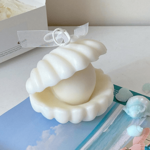 Silicone Shell With Pearl Candle Mold | Silicone Candle Mold Bestow Charms