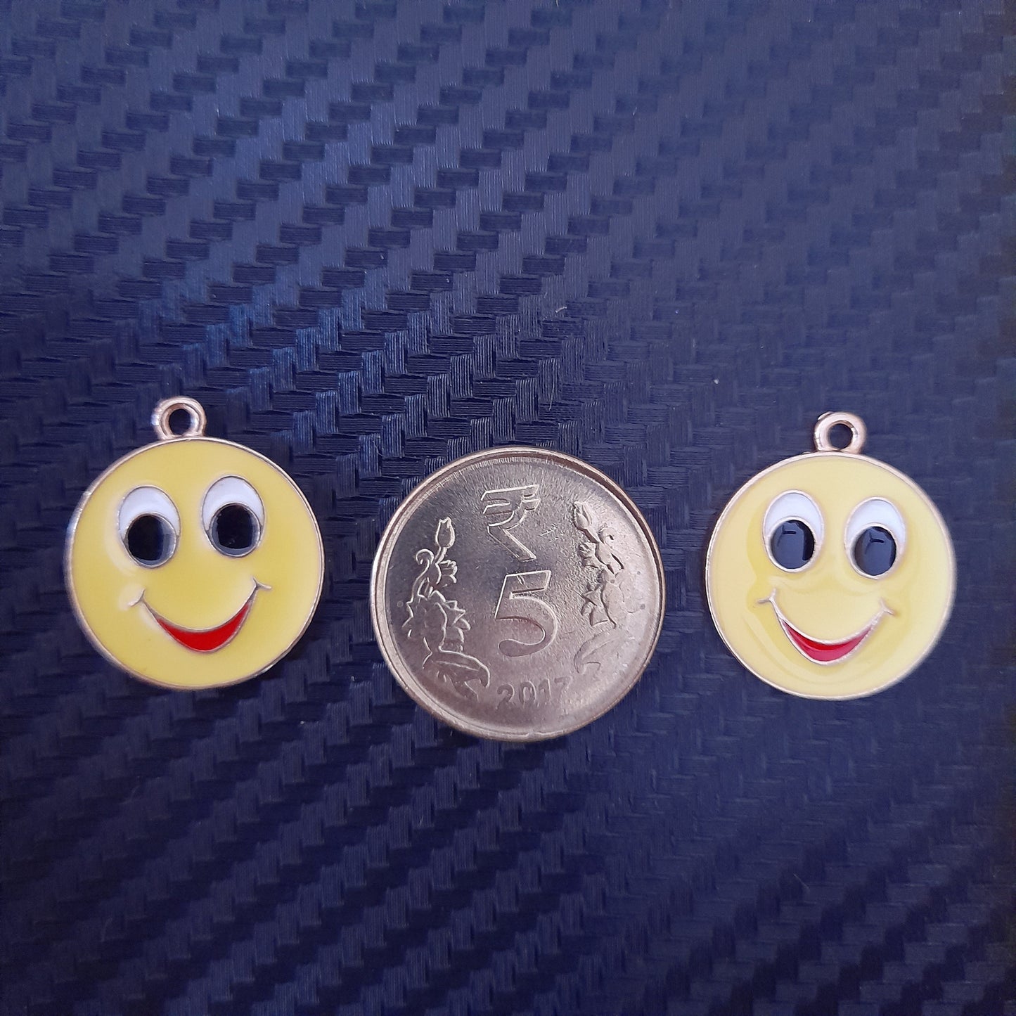 Smiley Metal Charms - Set Of 2 Bestow Charms