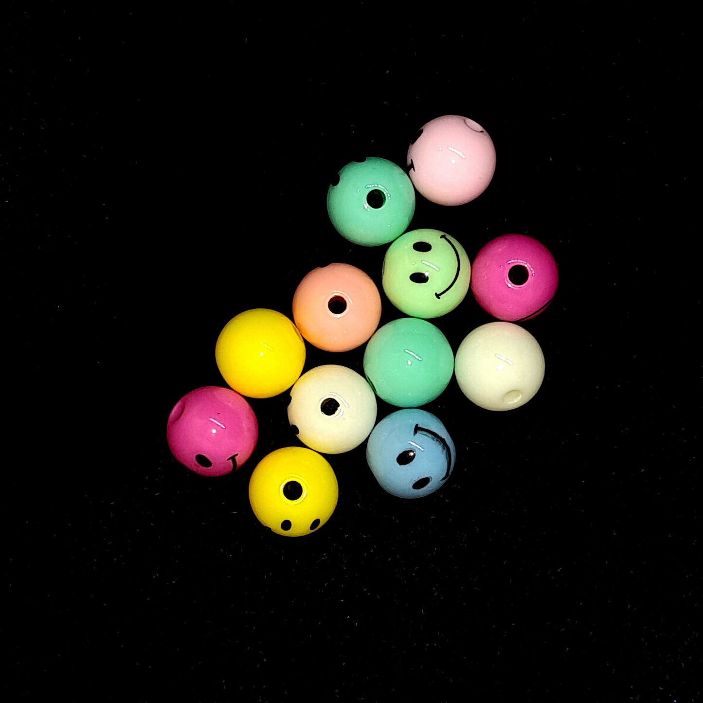Smiley Wooden Beads