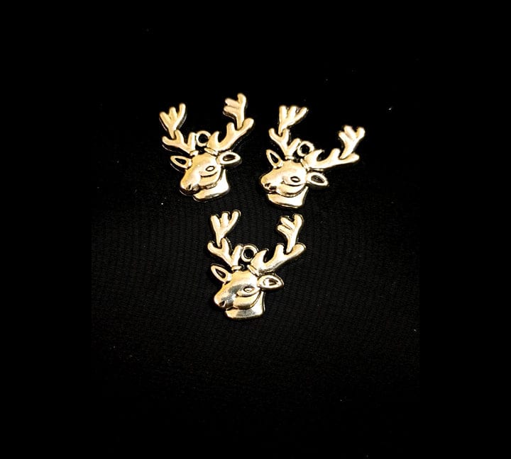 Stag Metal Charm Miniatures | Set of 3 Stag Metal Charm Miniatures Bestow Charms