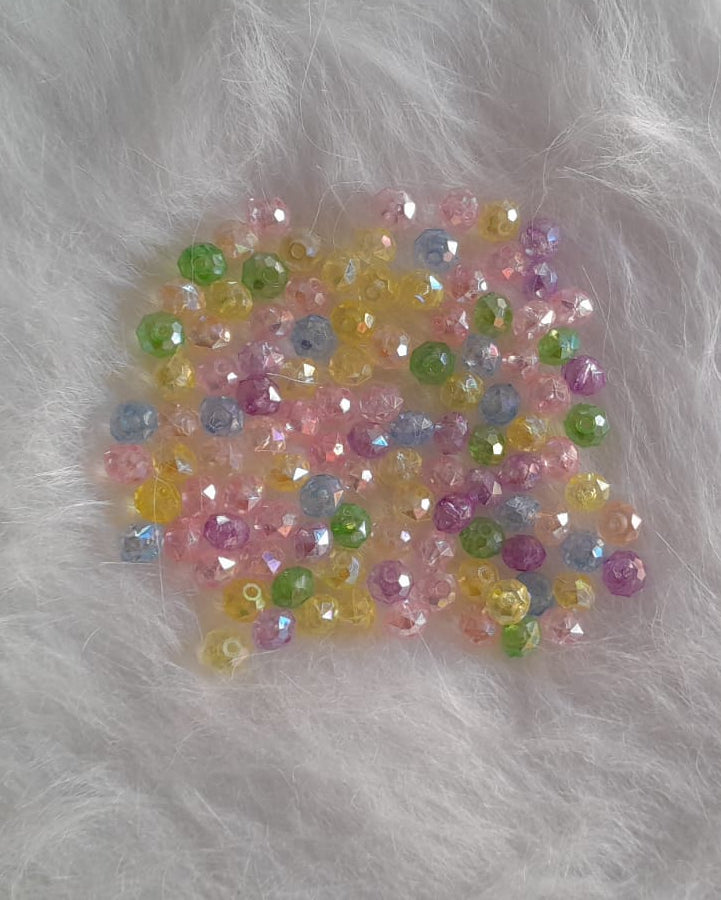 Acrylic Crystal Beads Plastic Multicolor