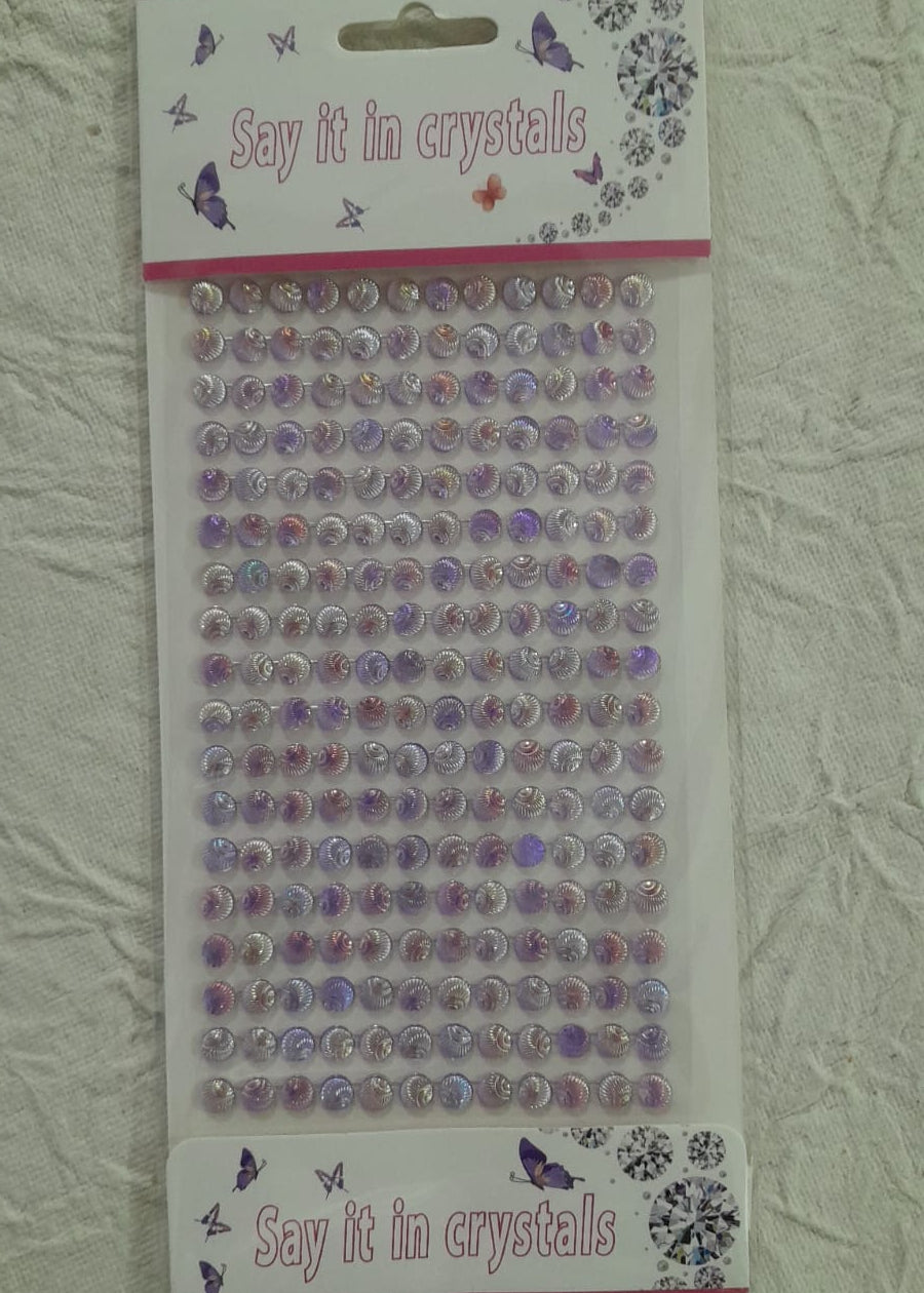Neon Round Crystal Stickers Multicolor