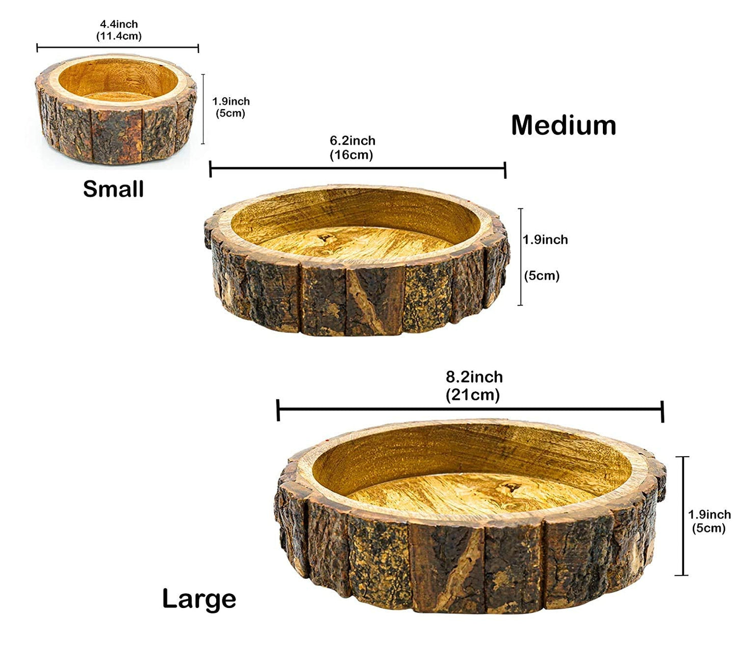 Wooden Tray Set of 3