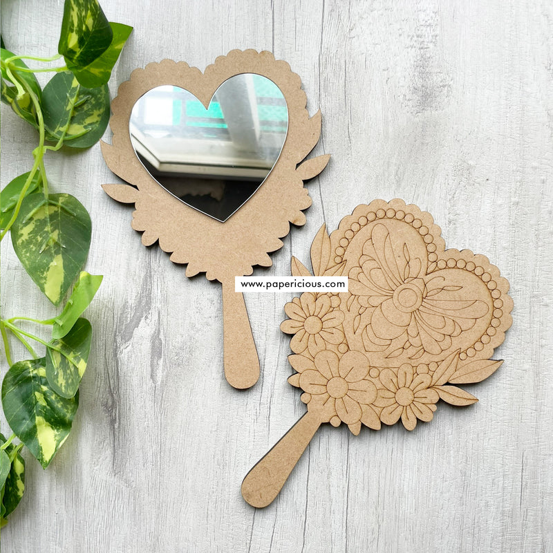 10" MDF Pre Marked Hand Mirror