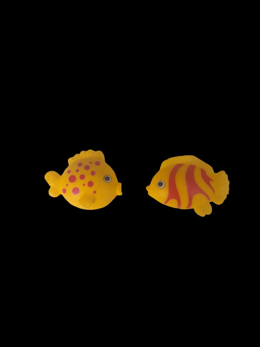 Yellow fish miniature - set of 2