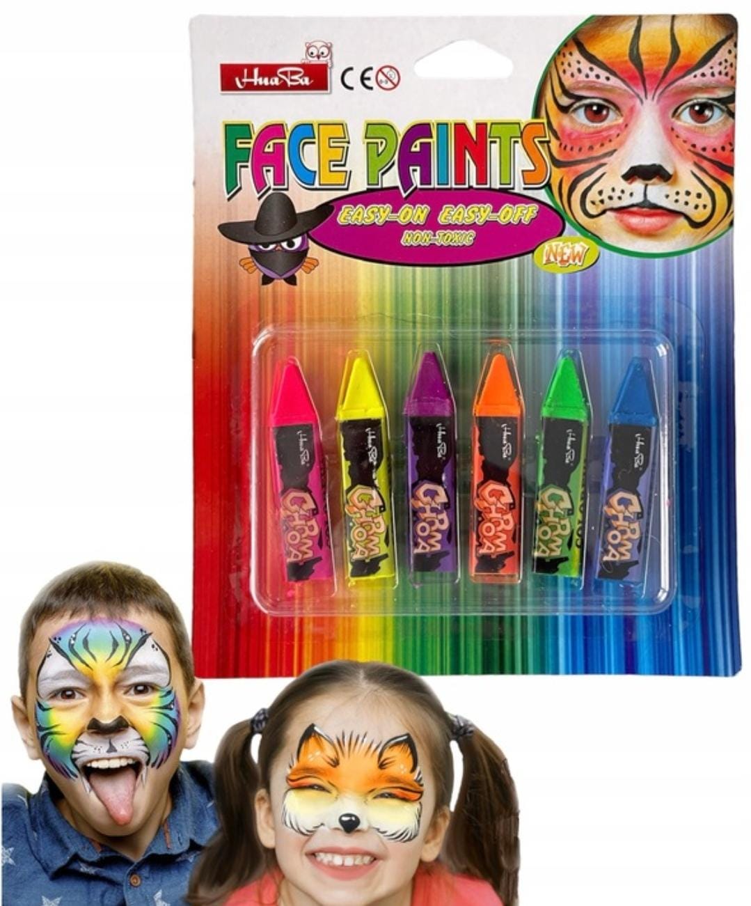 Neon Face Paint - Set of 6