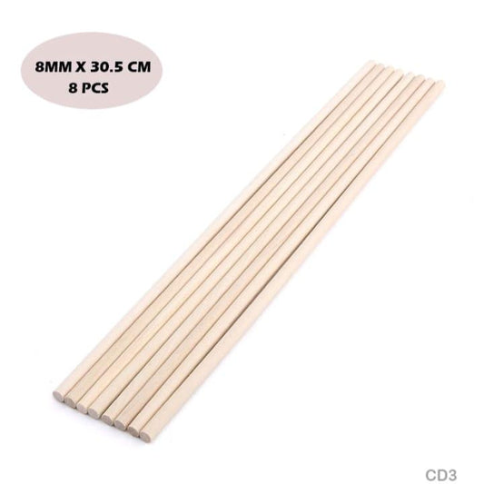 Wooden  Sticks - 30cmx8mm