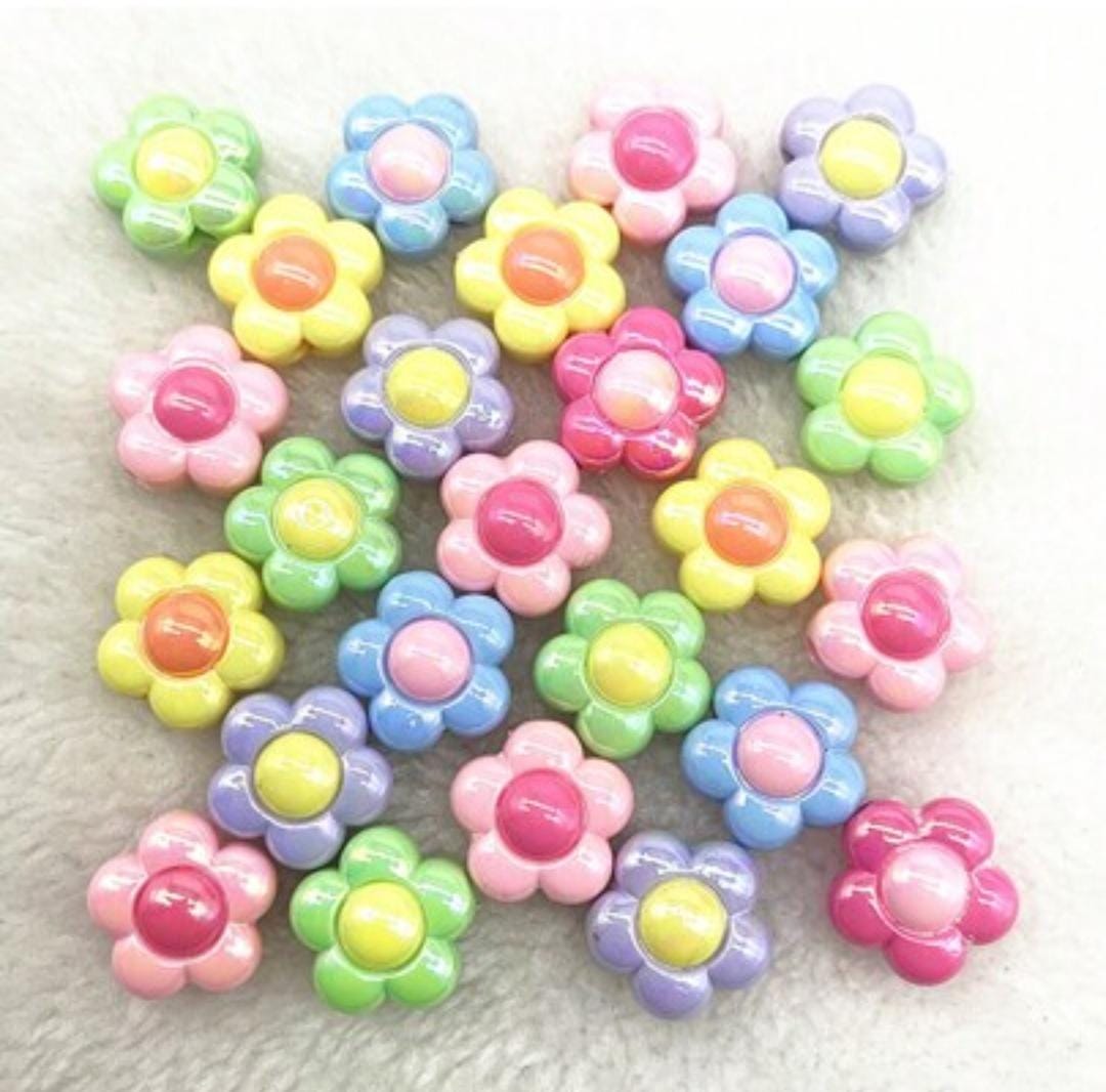 Pastel Multicolor Flower Beads
