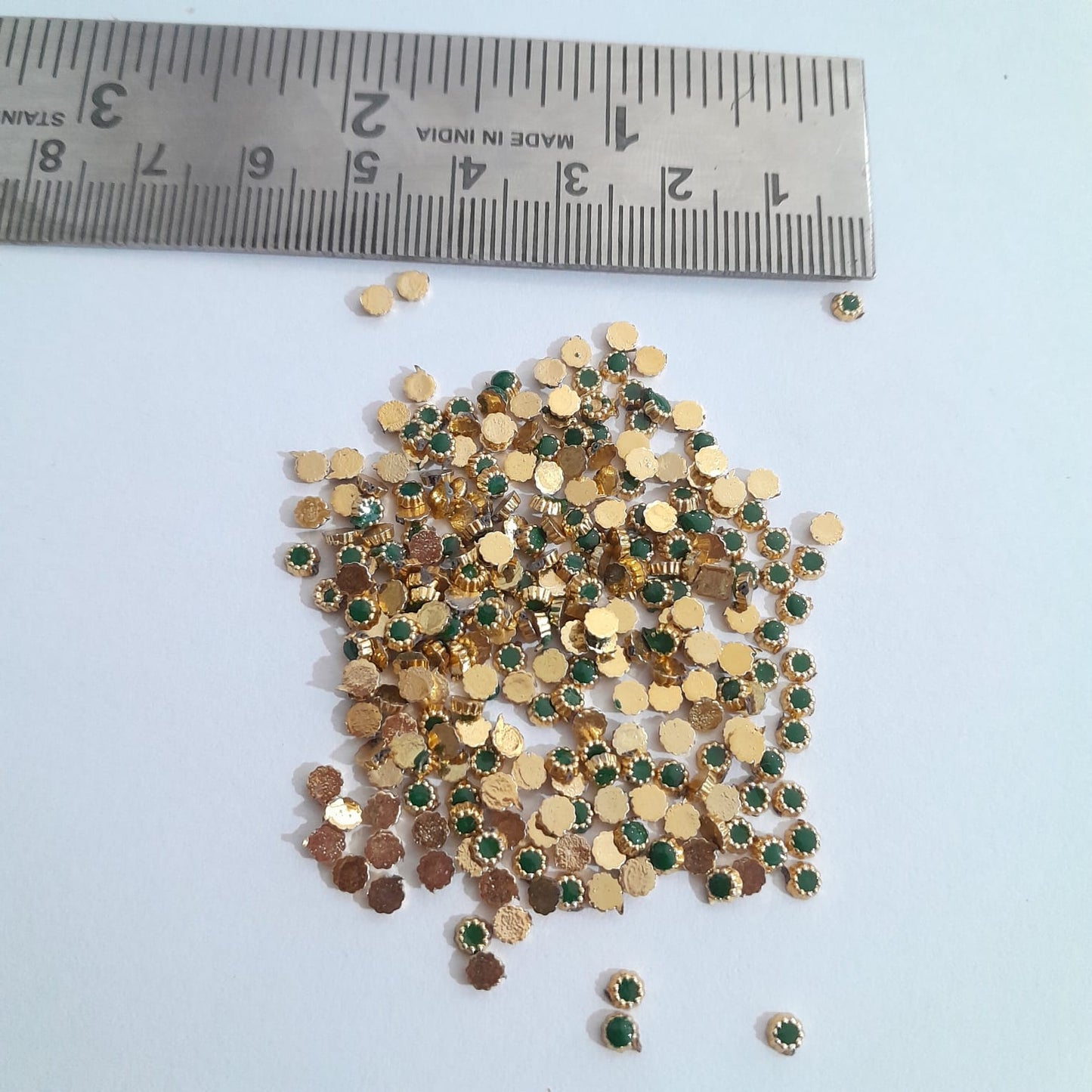 Plastic Round Enamel Painted Kundan - 2g