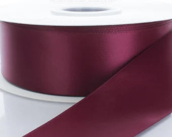 mehroon satin ribbon 1" - 1mtr