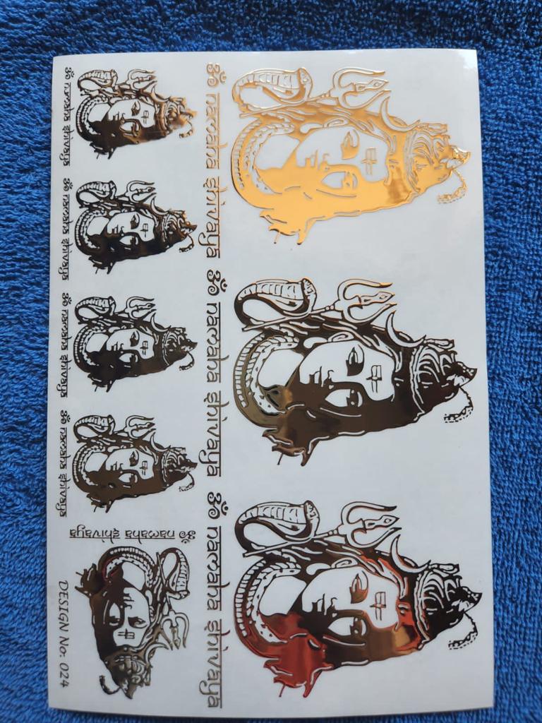 metallic Embossed stickers