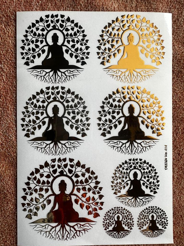 metallic Embossed stickers