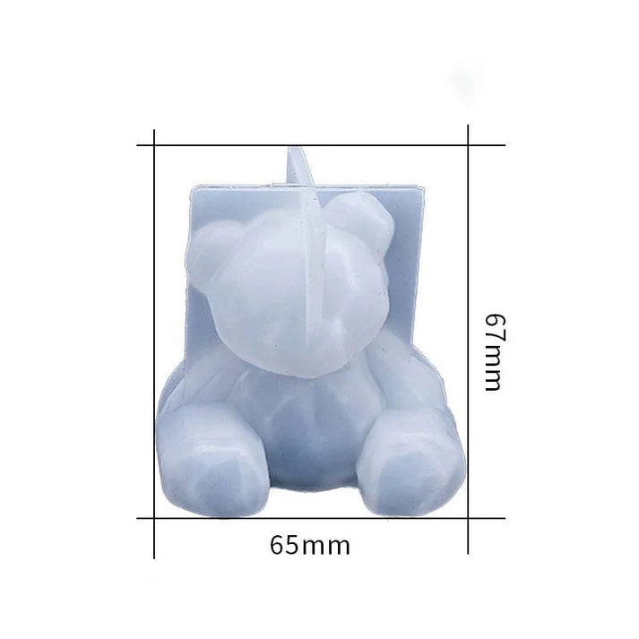 Seating Teddy Bear Candle Mold