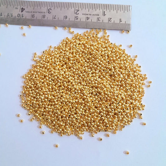 Gold Round Plastic Beads