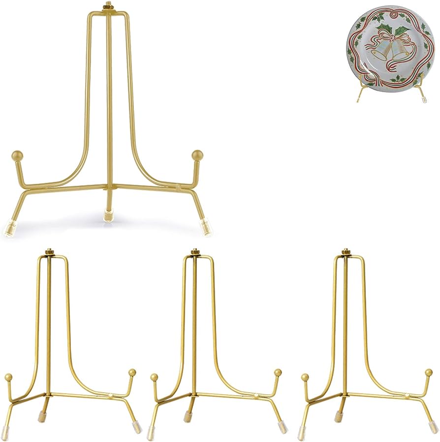 Metal Foldable Display Stand - Gold 8"