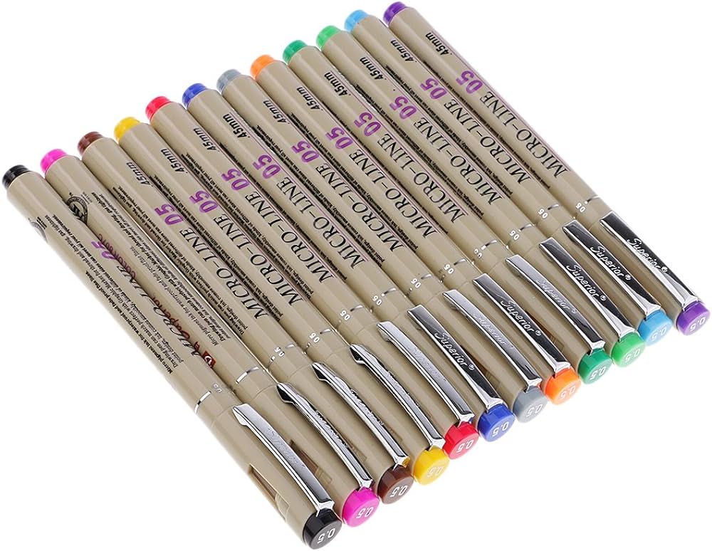 12 Color Needle Drawing Pen