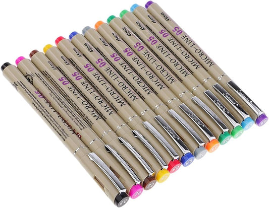 12 Color Needle Drawing Pen
