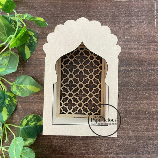 MDF Reverse Jali Jharokha Frame / Aala - 6x9"