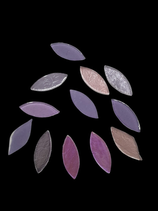 Purple Theme Eye Glass Mosaic  - Set of 12