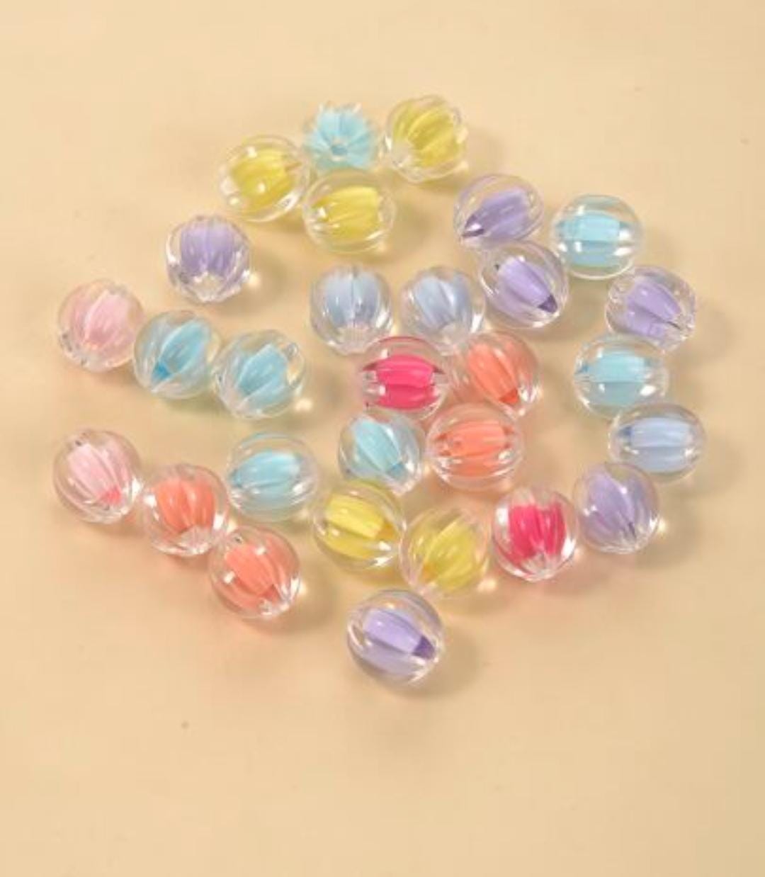 Pastel Color Double Layer Beads