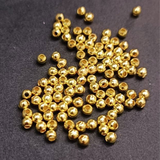 Golden Metal Beads 2mm