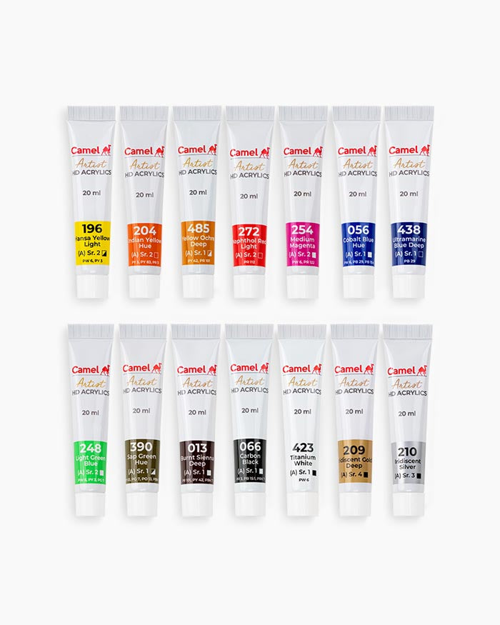 Camel HD Acrylic Colors - 14pcs