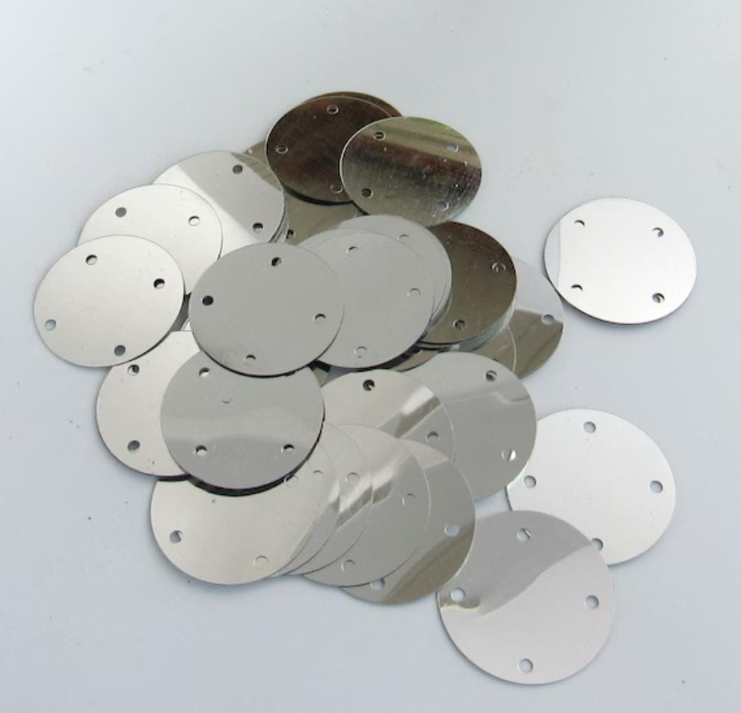 Silver Round Sequence - 2cm