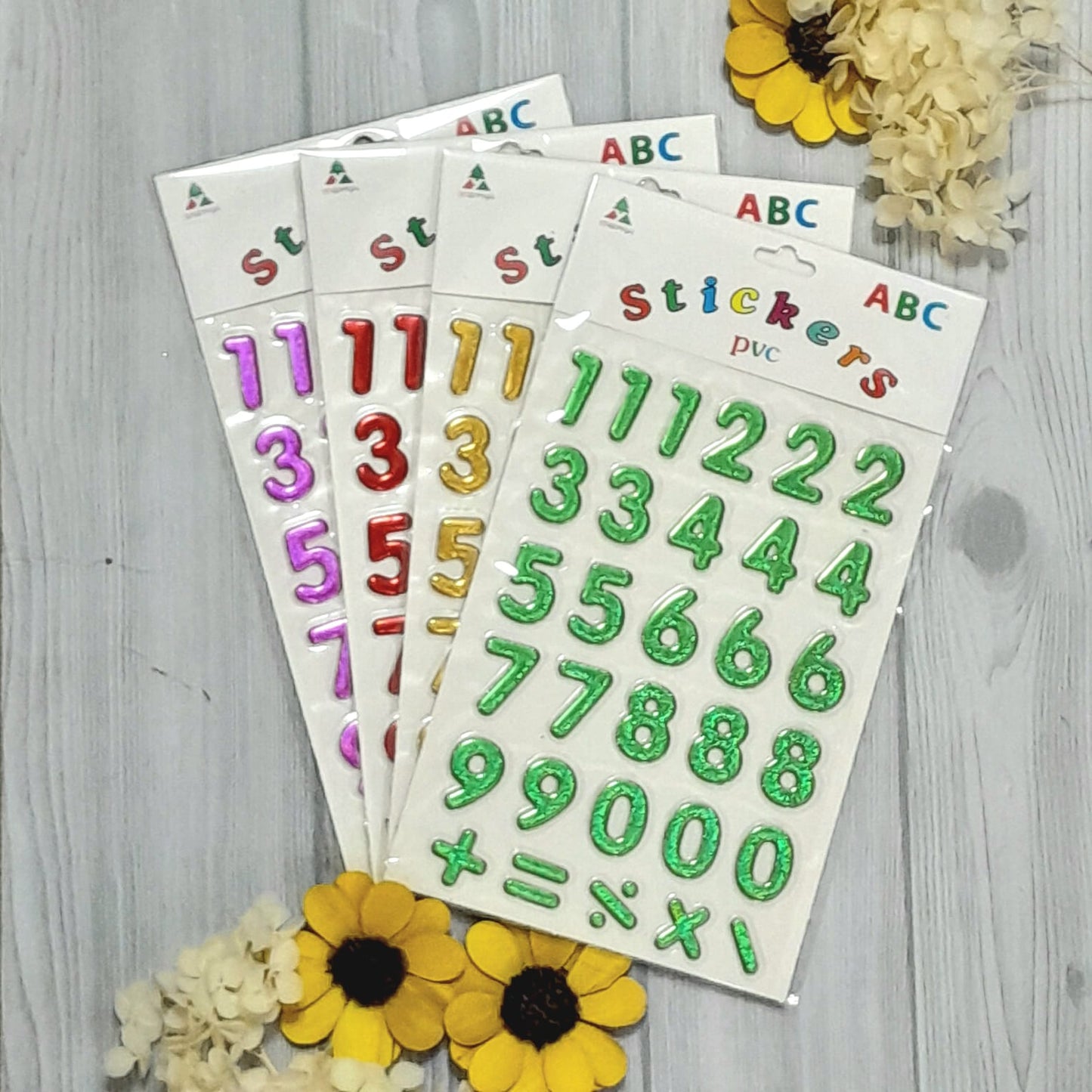 3D Numbers Sticker