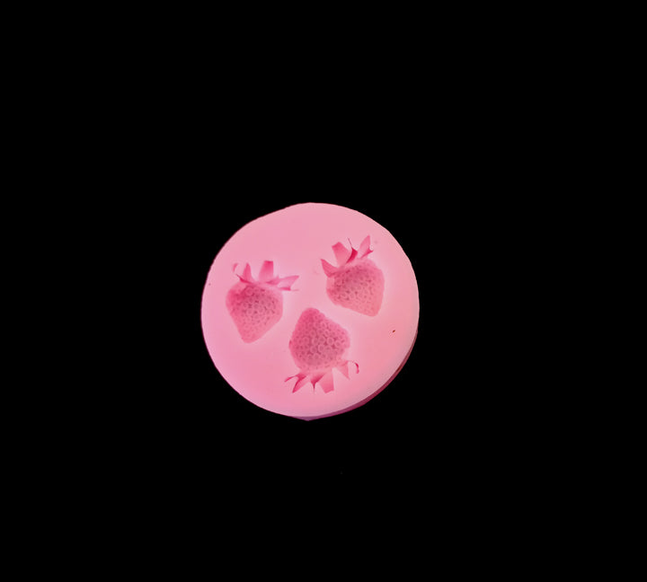 Silicone Fruit Shape 3D Strawberry Mold Bestow Charms
