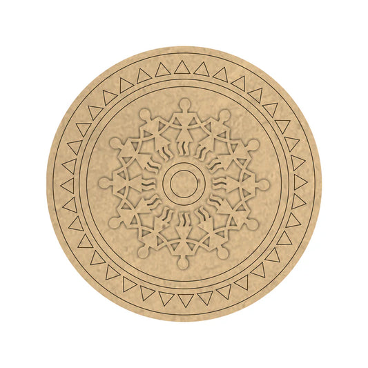 Pre Marked MDF Mandala Base - 12"