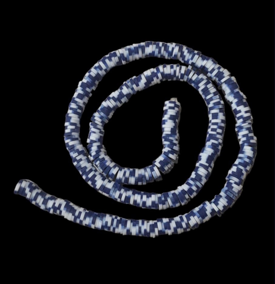 Polymer Beads flat cut rounds - Double Colored