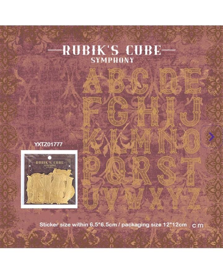 Gold Alphabet Stickers - 26pcs