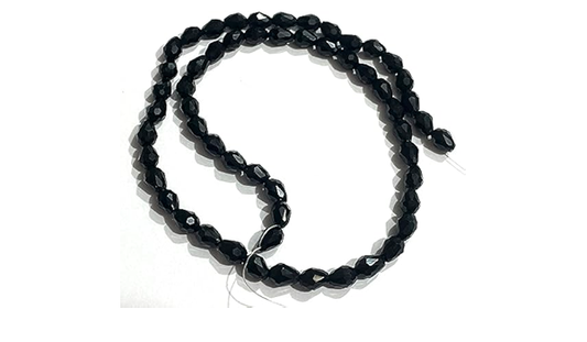 Black Crystal Beads -  4x6mm