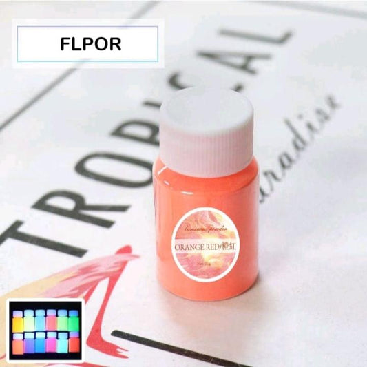 Glow in the dark pigment - Orange Red