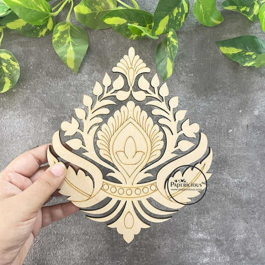 Pre Marked MDF Flower Motif - 8"
