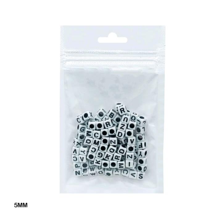 Plastic Alpha Beads - Square