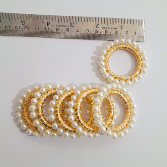 Gold Pearl Beaded Ring