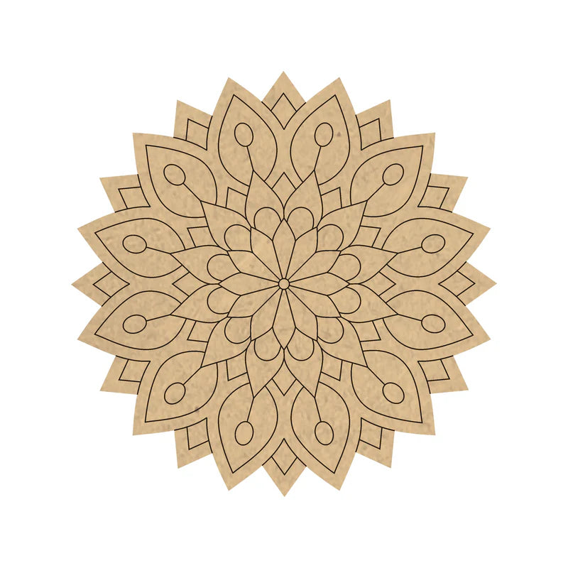 Pre Marked MDF Mandala Base - 12"