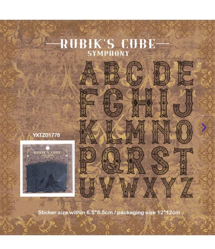 Black Alphabet Stickers - 26pcs