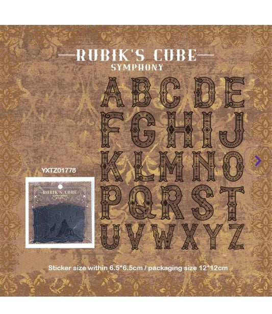 Black Alphabet Stickers - 26pcs